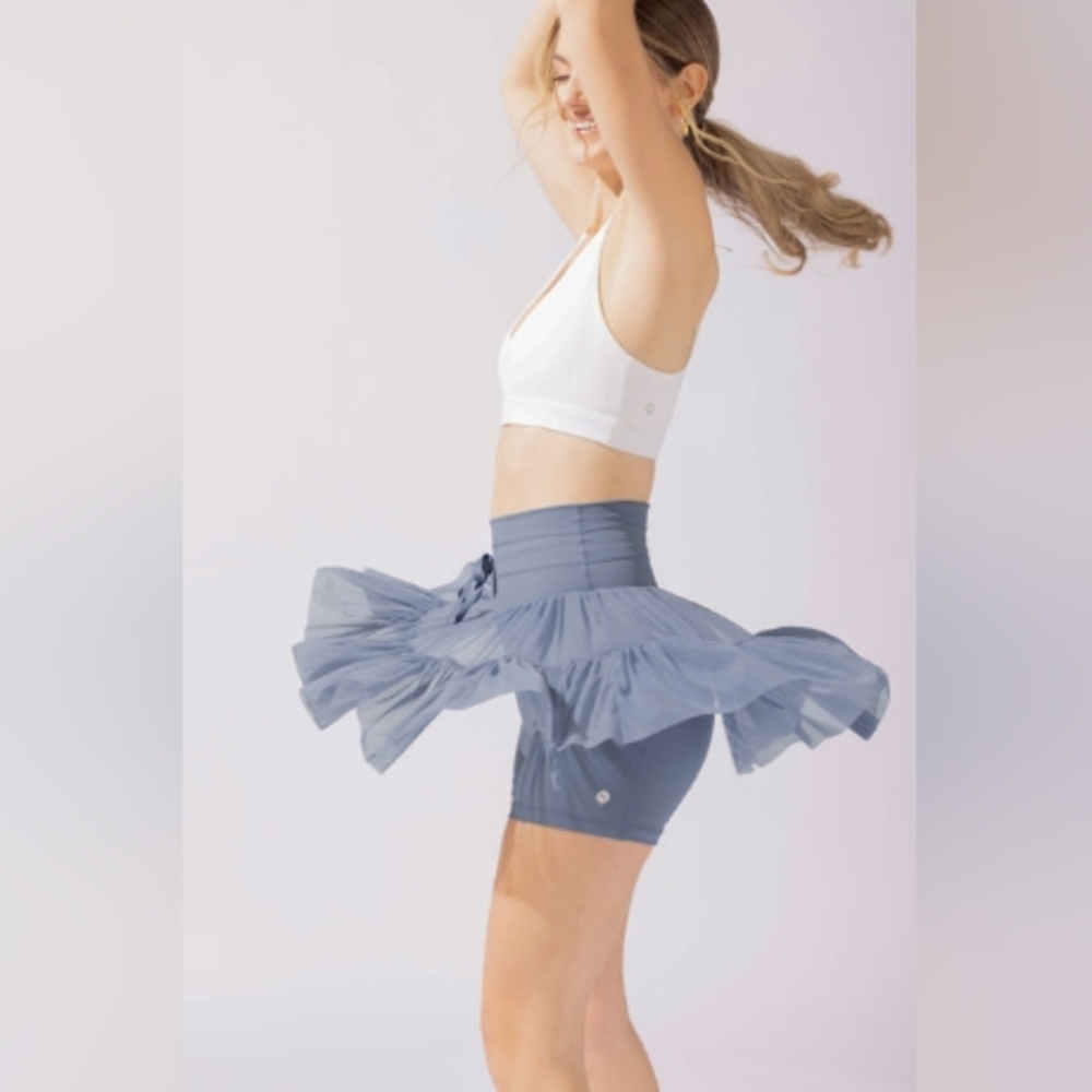 Skort with Pockets- Blue Mist